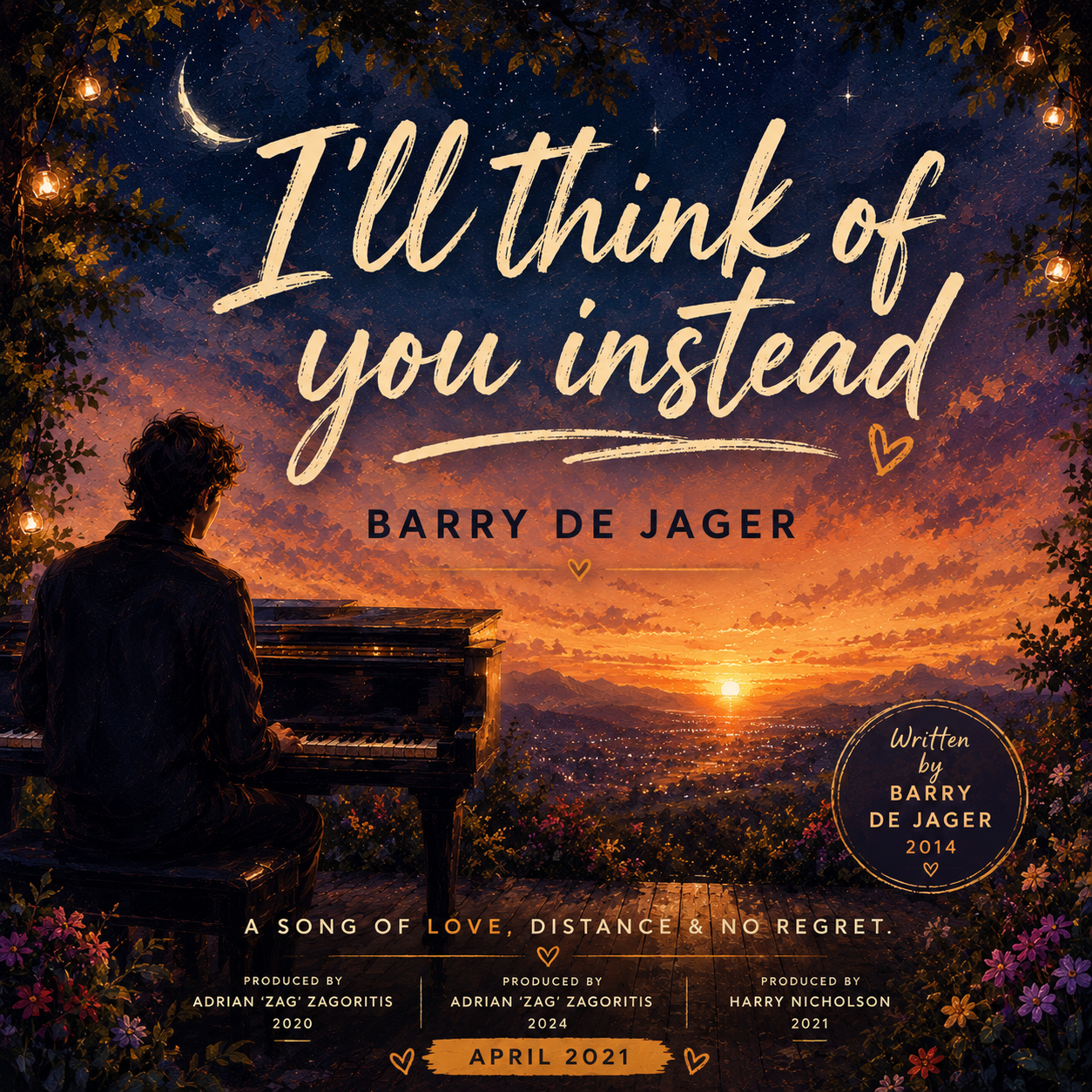 Cover artwork for “I'll Think Of You Instead” by Barry De Jager